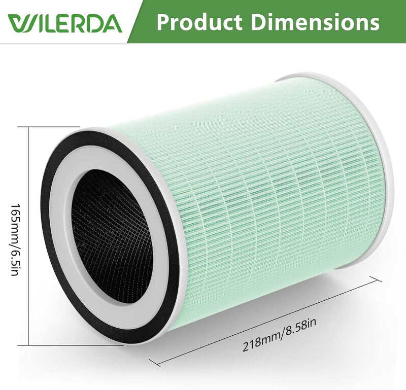 WILERDA 2 Pack HEPA KILO Pet Filter, Compatible with Afloia KILO, KILOPLUS, KILOPRO, MIRO,MIRO PRO and MORENTO MR-Kilo, Kalo Air Pur ifier, 360° 4-Stage Filtration, Green - Image 5